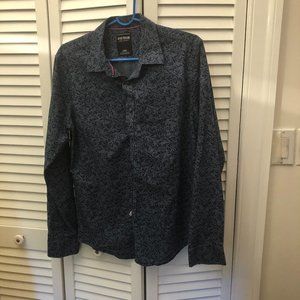 Rever Pass men blue casual button up shirt, L